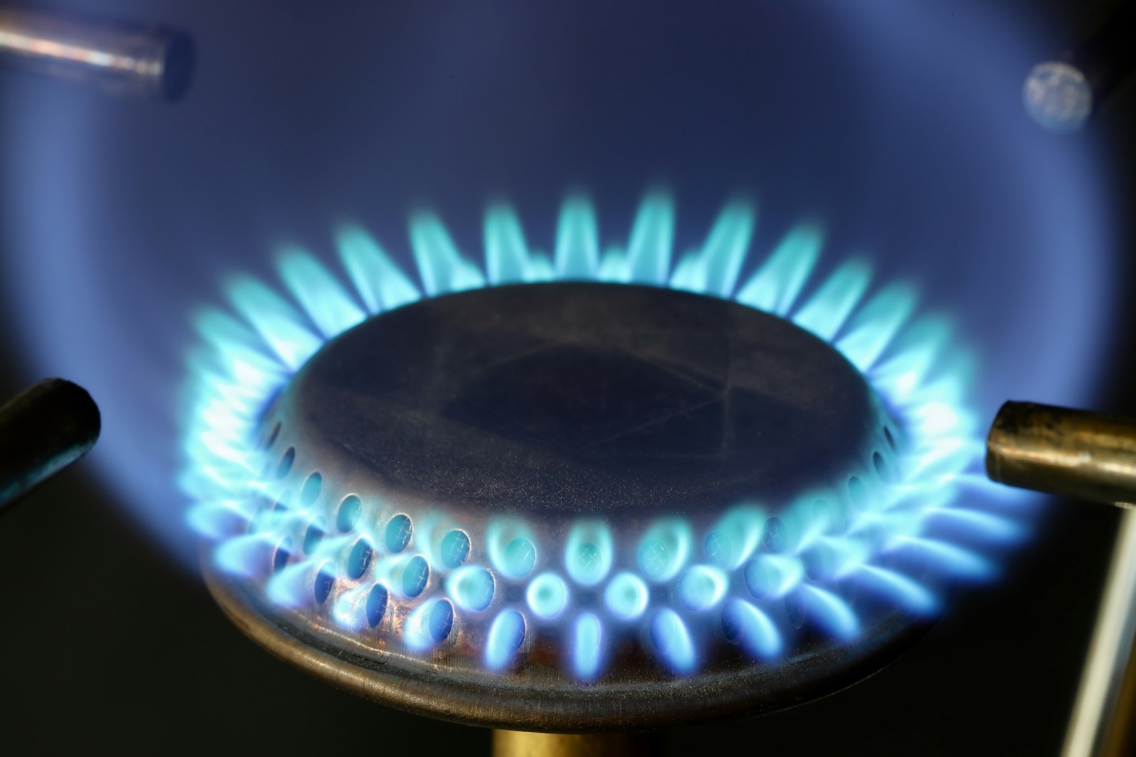 Blue gas burner ring flame for Epo-Weld™ HTGC-273 glass-enamel coating on consumer appliances