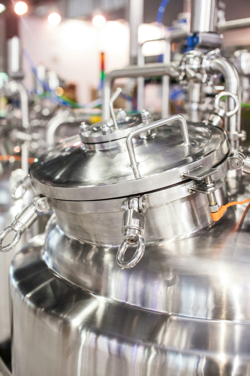 Industrial vacuum chamber with sealed flanges and fittings lubricated with Pyra-Sil™ 802 high vacuum silicone grease