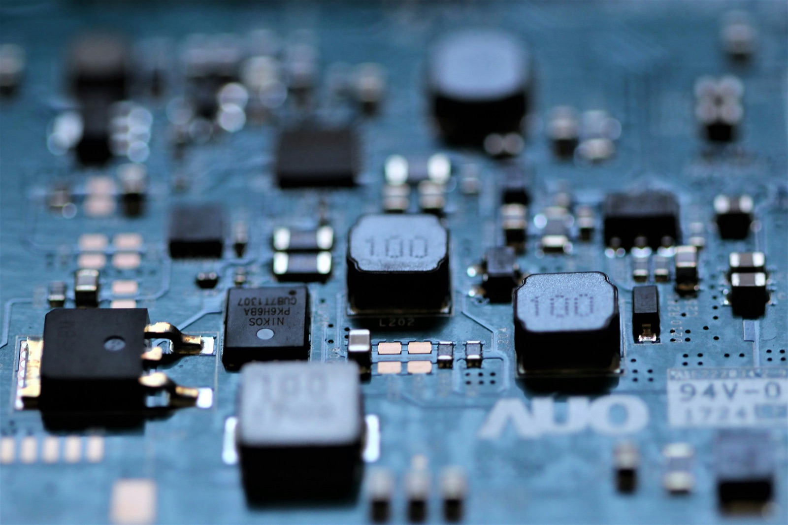 Circuit board electronics assembly for Incure lightguide UV adhesive electronics bonding