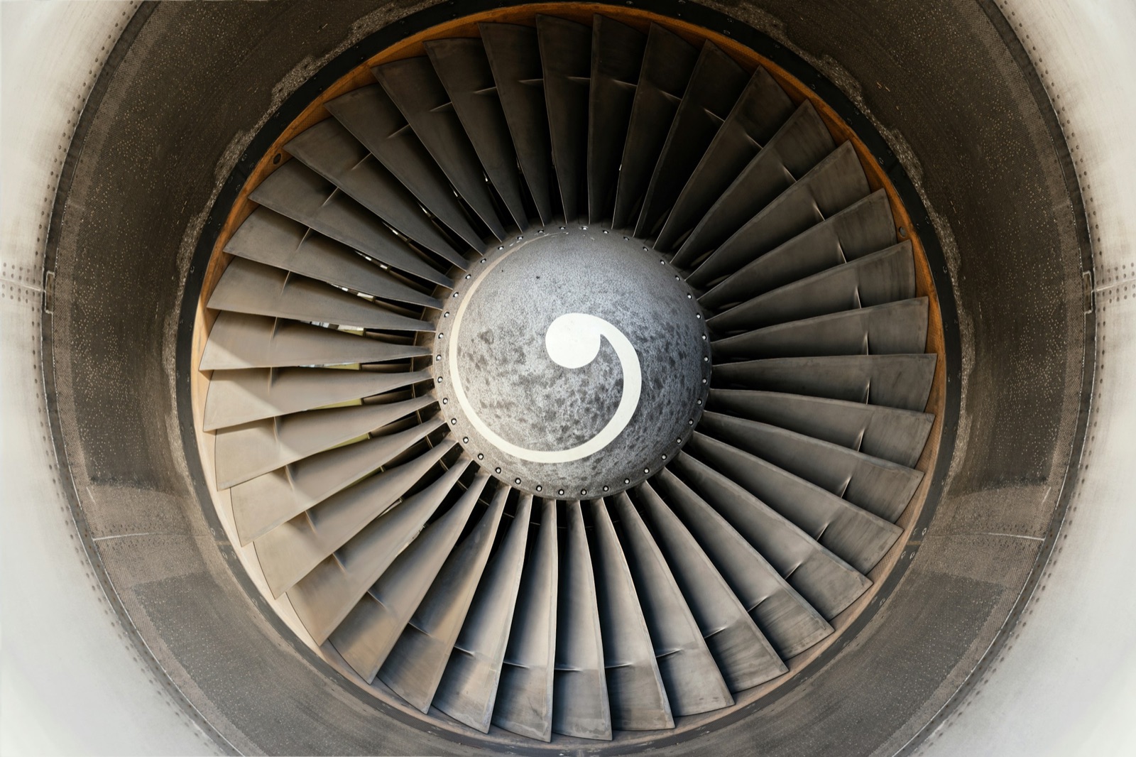 Unbranded turbine fan with curved metal blades for Litemask™ UV maskant turbine blade masking