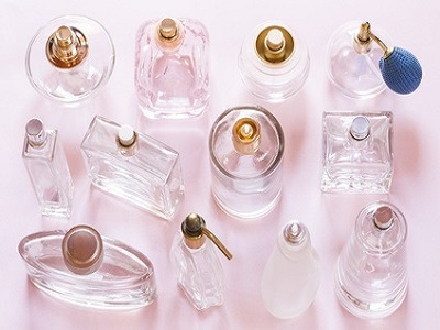 Glass perfume bottles